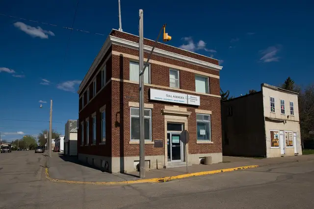 Gull Agencies brick building on the corner