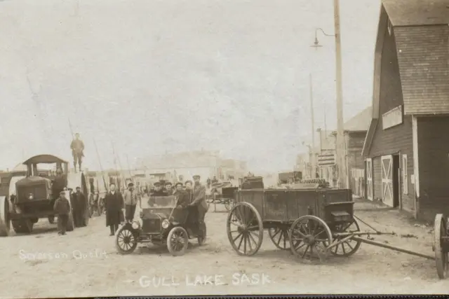 Severson outfit on the main street of Gull Lake